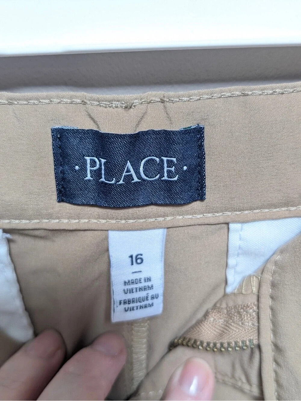The Children's Place Boys' Size 16 Khaki Adjustable Waist Shorts, 90% Polyester